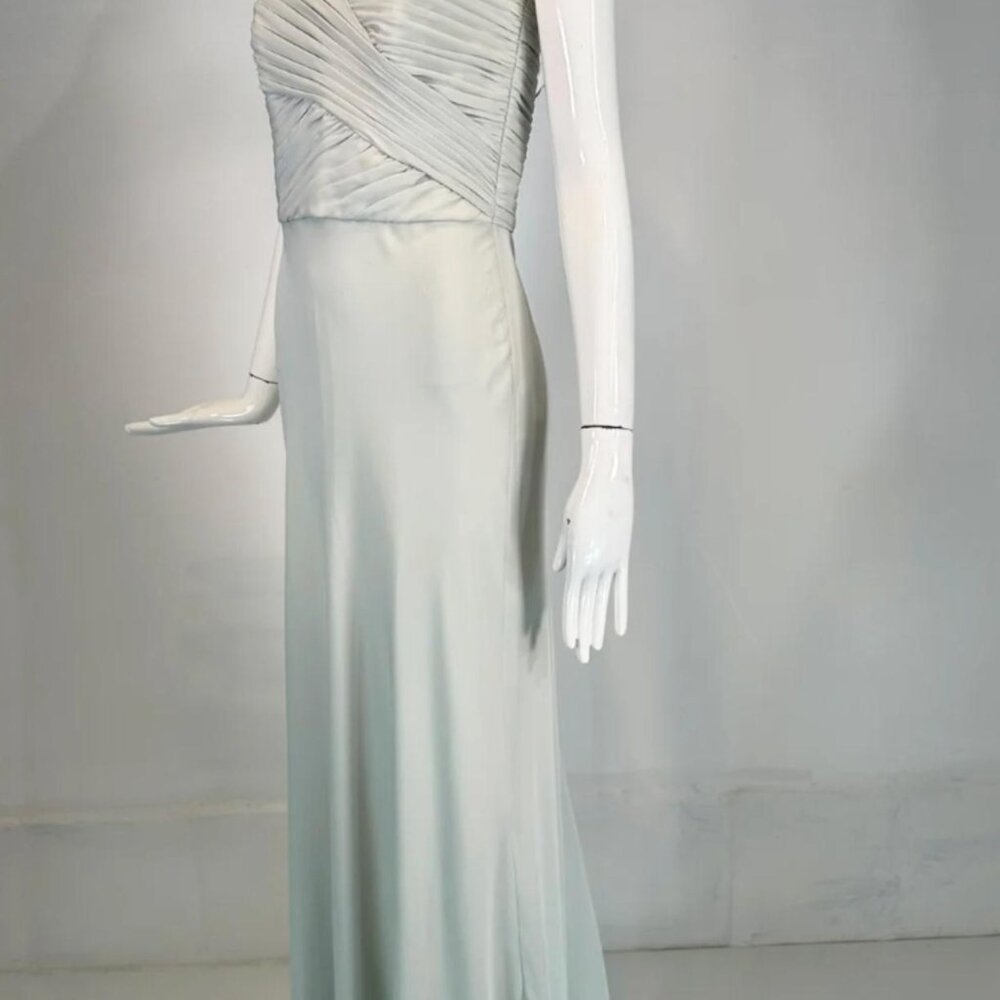 Vintage Ralph Lauren Black Label Baby Blue Silk Dress